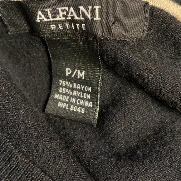 Alfani; Black; Sweater; Cardigan; Top; P/M - Picture 6 of 7